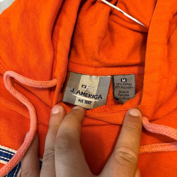 Vintage 1990s Florida gators orange embroidered hoodie large - Picture 3 of 4